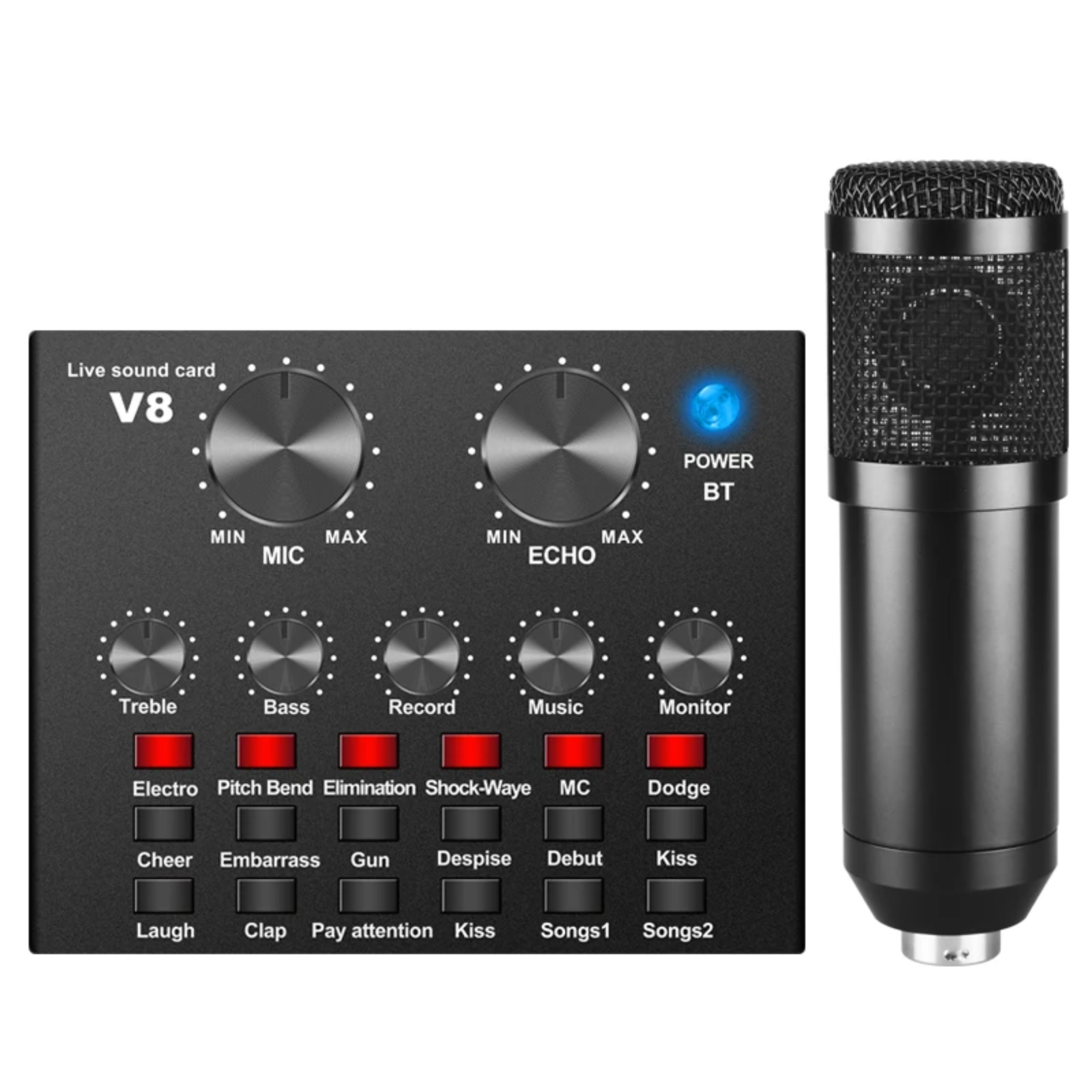 Bm 800 studio Set With Sound Card mic And Stand 